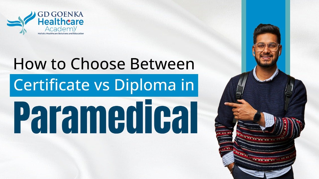 certificate vs diploma paramedical, paramedical certificate vs diploma, certificate diploma degree paramedical difference, short term paramedical courses India
